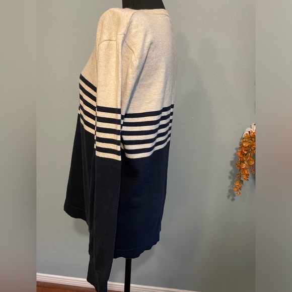 J. Crew Nautical Striped Cotton Sweater - Medium - Picture 2 of 14